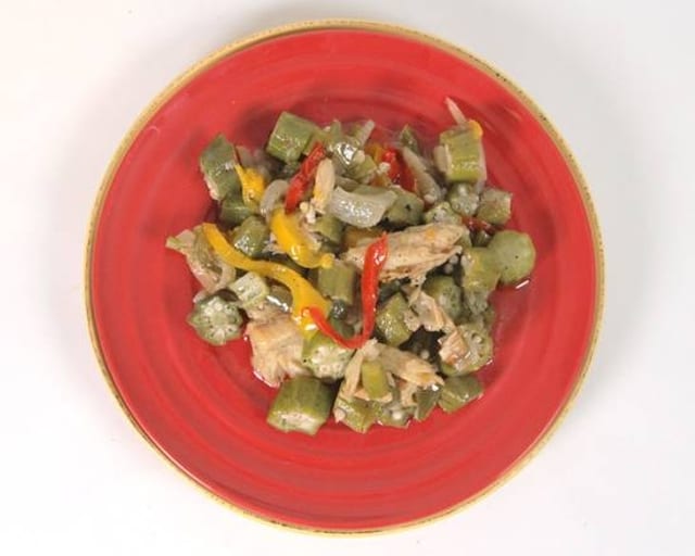 Saltfish and Okra.