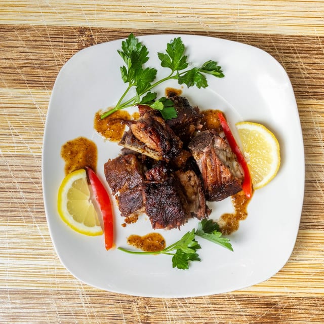 Jerk Pork Roti.